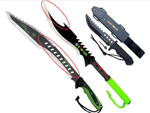 machette poignard zombies